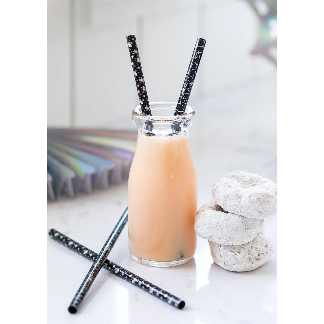 Spiders and Webs Reusable Straws