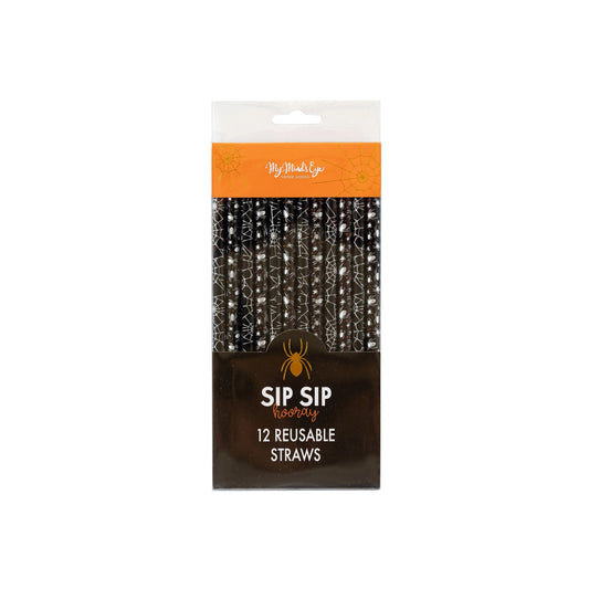 Spiders and Webs Reusable Straws